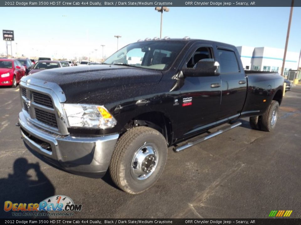 2012 Dodge Ram 3500 HD ST Crew Cab 4x4 Dually Black / Dark Slate/Medium Graystone Photo #1