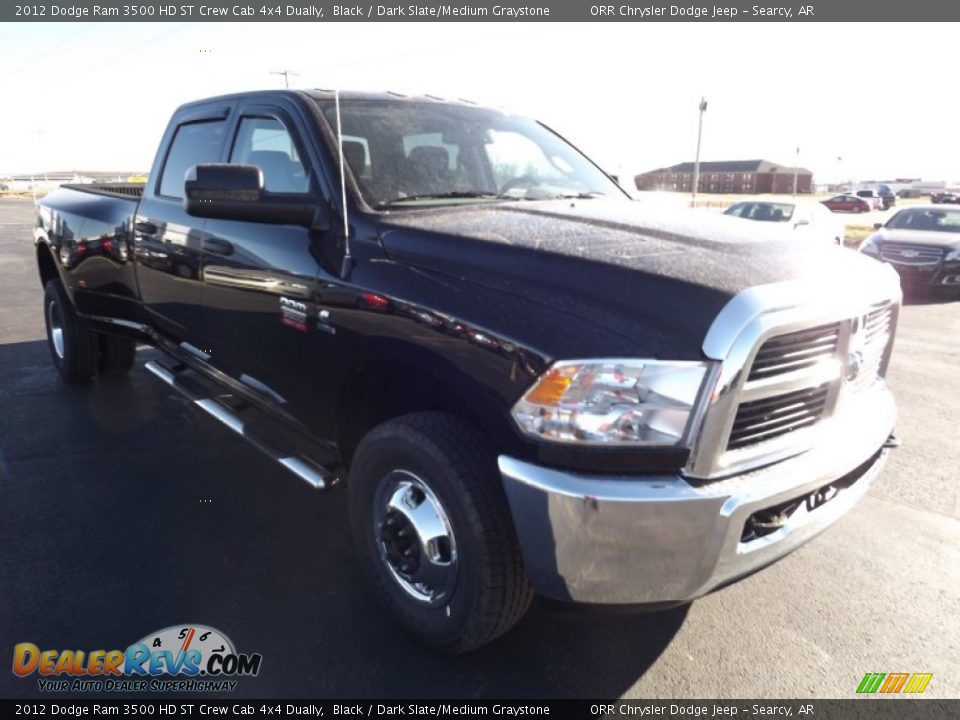 2012 Dodge Ram 3500 HD ST Crew Cab 4x4 Dually Black / Dark Slate/Medium Graystone Photo #3