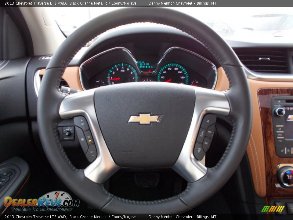 2013 Chevrolet Traverse LTZ AWD Black Granite Metallic / Ebony/Mojave Photo #28