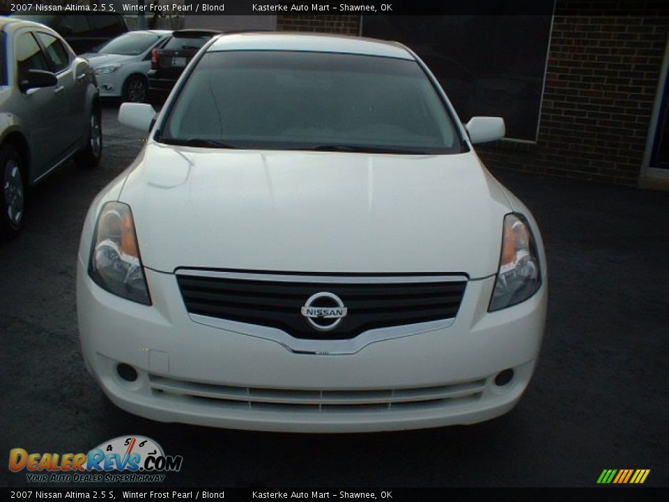 2007 Nissan Altima 2.5 S Winter Frost Pearl / Blond Photo #2