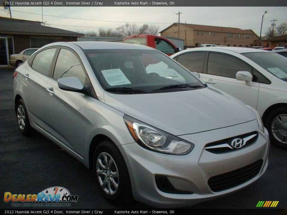 2012 Hyundai Accent GLS 4 Door Ironman Silver / Gray Photo #1