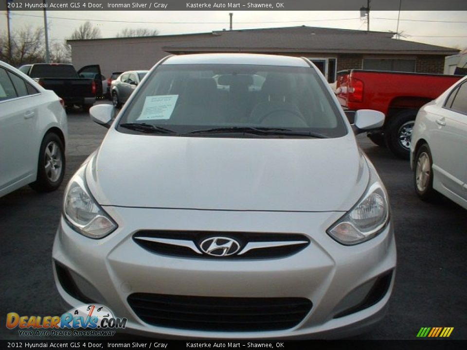 2012 Hyundai Accent GLS 4 Door Ironman Silver / Gray Photo #2