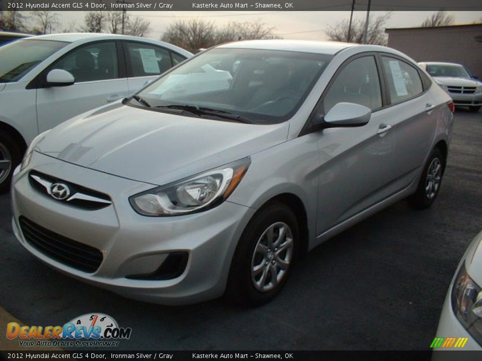2012 Hyundai Accent GLS 4 Door Ironman Silver / Gray Photo #3
