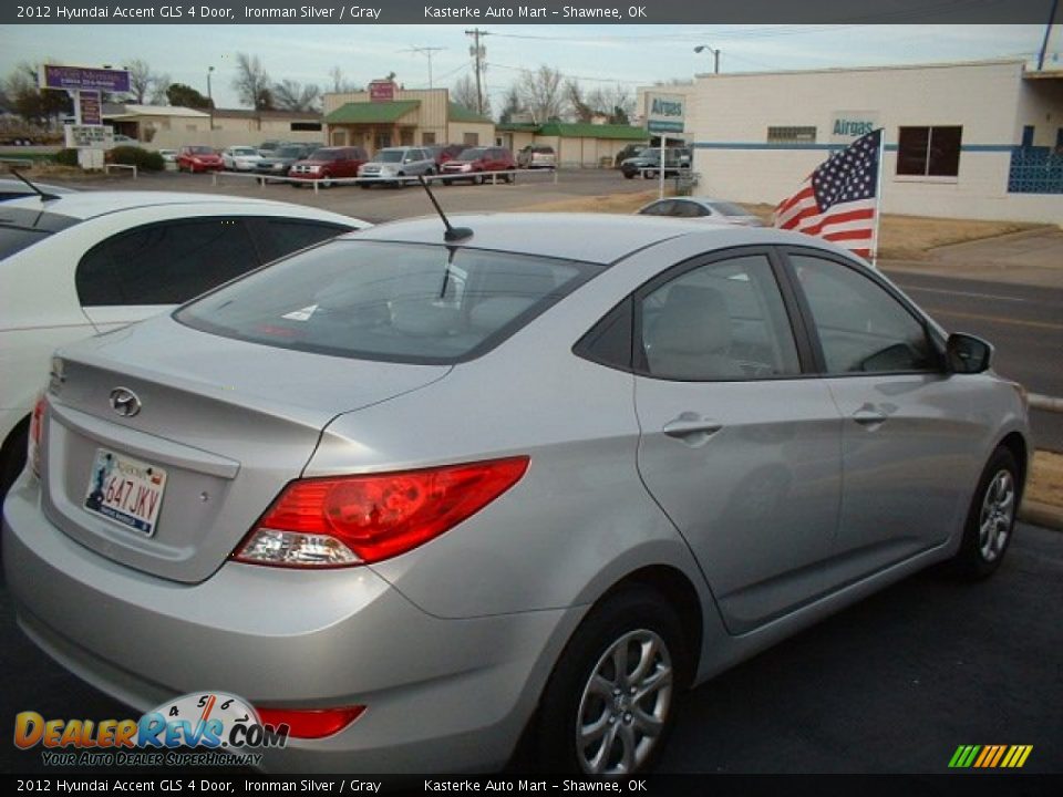 2012 Hyundai Accent GLS 4 Door Ironman Silver / Gray Photo #6