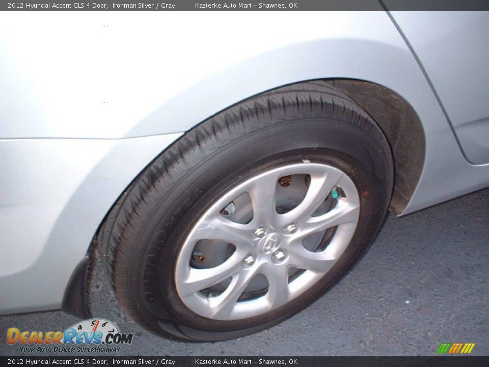2012 Hyundai Accent GLS 4 Door Ironman Silver / Gray Photo #7