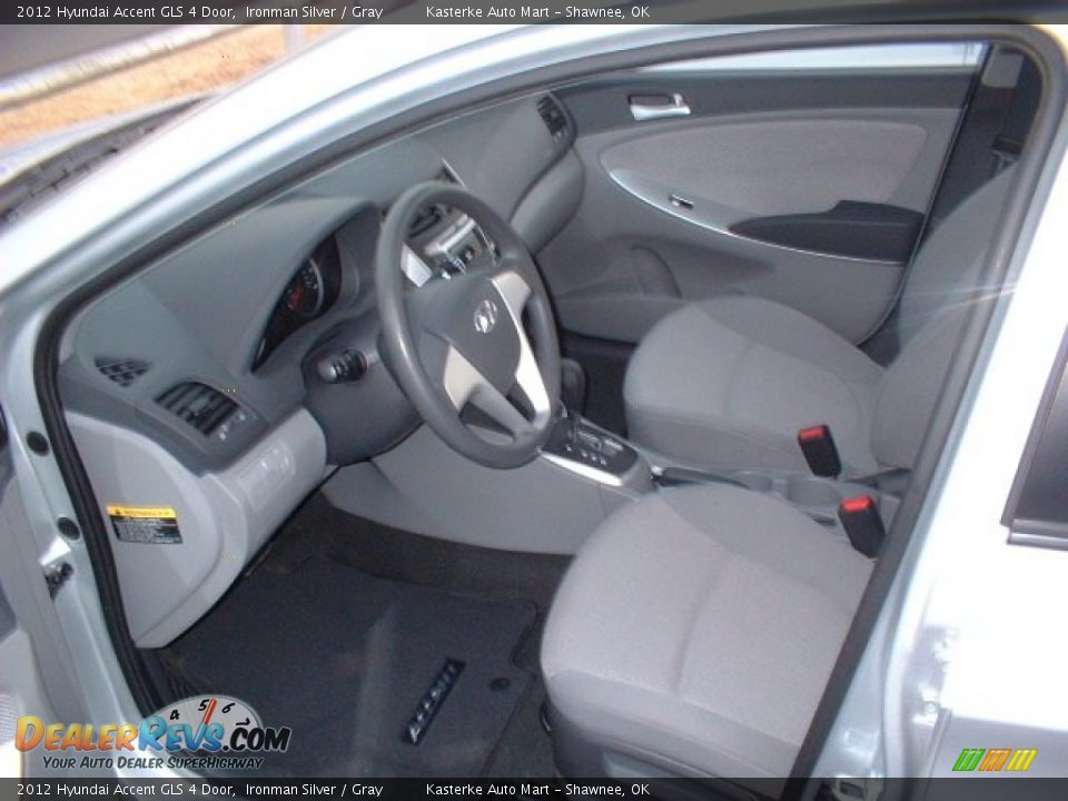 2012 Hyundai Accent GLS 4 Door Ironman Silver / Gray Photo #8