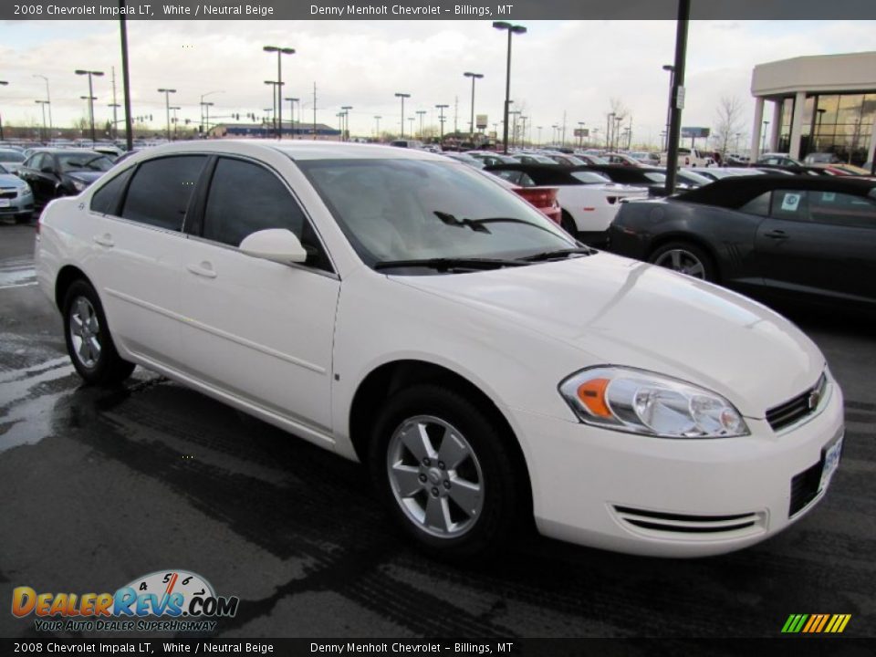 2008 Chevrolet Impala LT White / Neutral Beige Photo #1