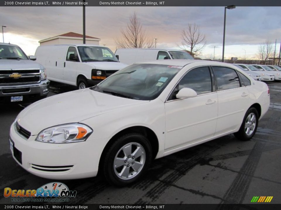 2008 Chevrolet Impala LT White / Neutral Beige Photo #3