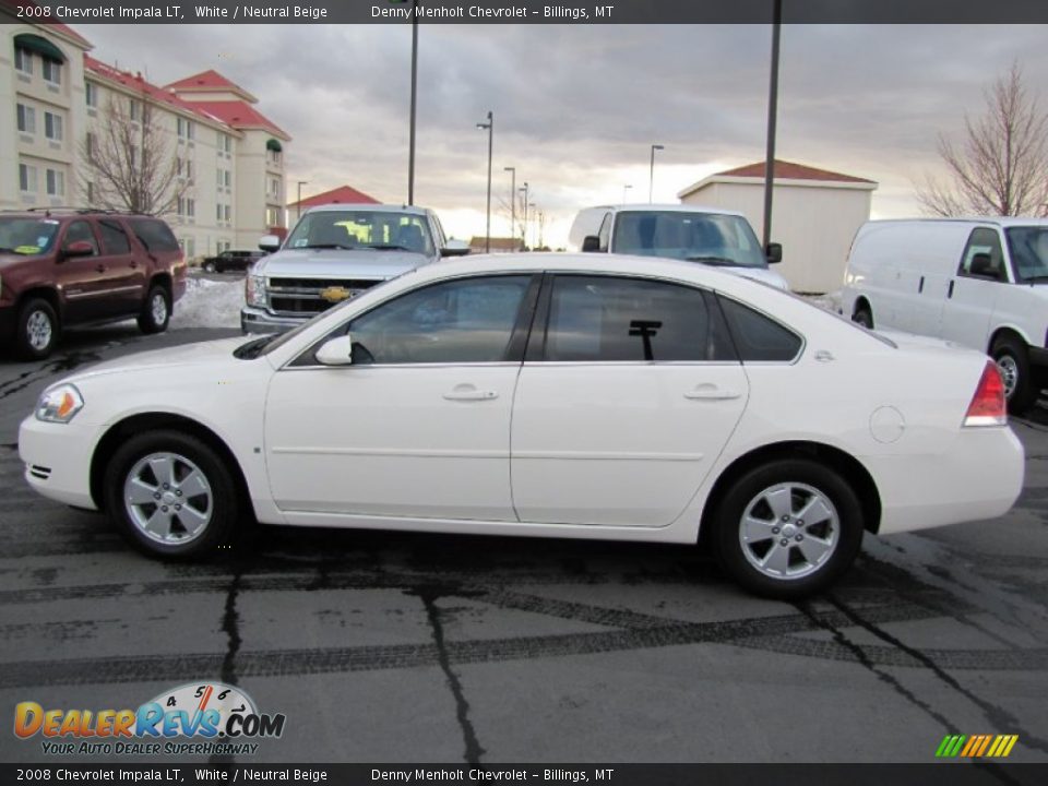 2008 Chevrolet Impala LT White / Neutral Beige Photo #4