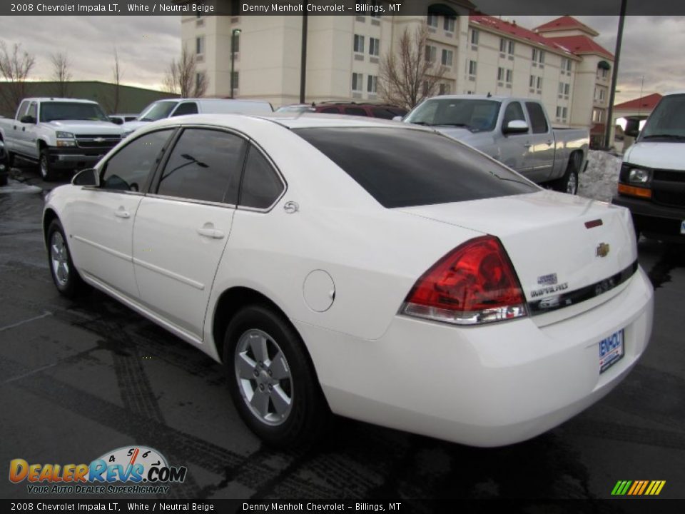 2008 Chevrolet Impala LT White / Neutral Beige Photo #5