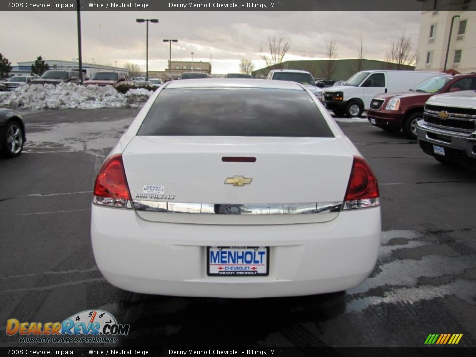 2008 Chevrolet Impala LT White / Neutral Beige Photo #6