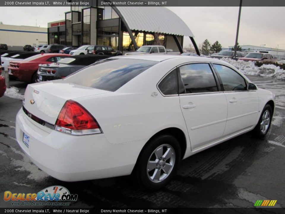 2008 Chevrolet Impala LT White / Neutral Beige Photo #7