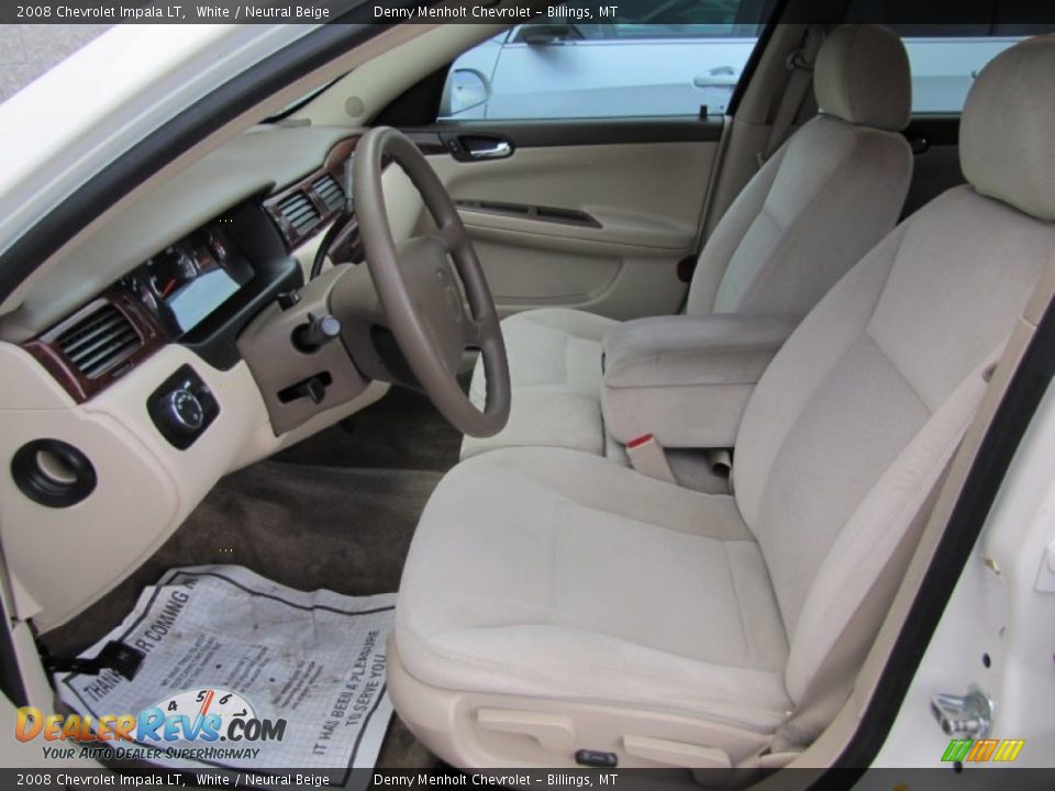 2008 Chevrolet Impala LT White / Neutral Beige Photo #8