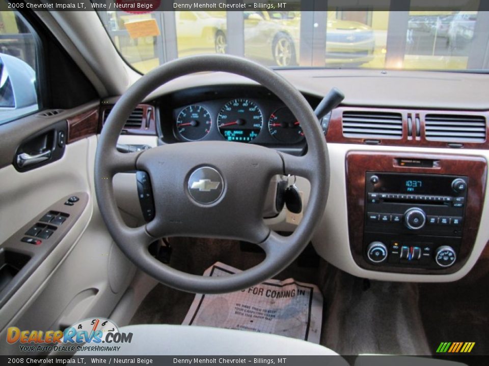 2008 Chevrolet Impala LT White / Neutral Beige Photo #9
