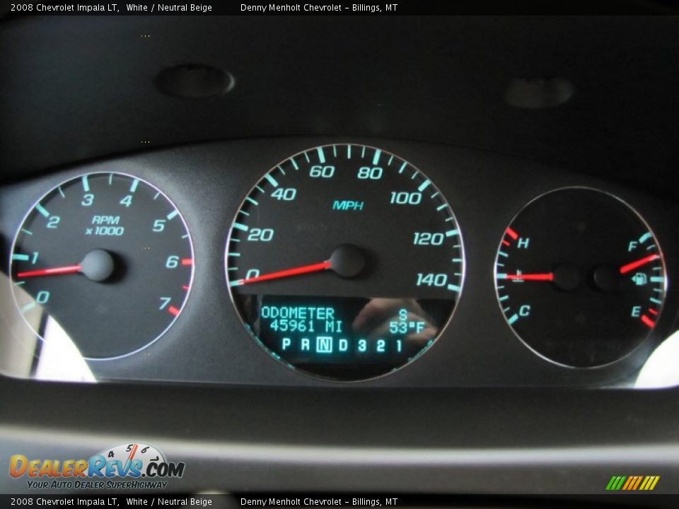 2008 Chevrolet Impala LT White / Neutral Beige Photo #10