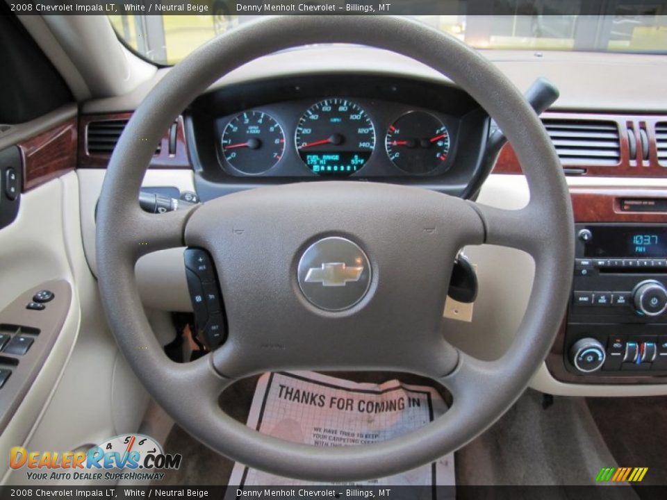 2008 Chevrolet Impala LT White / Neutral Beige Photo #11