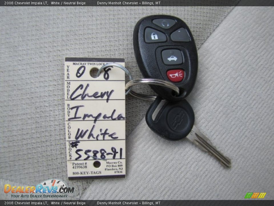 2008 Chevrolet Impala LT White / Neutral Beige Photo #29