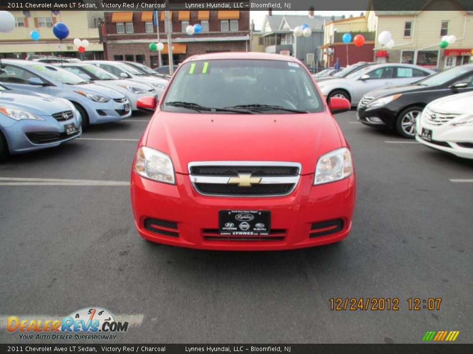 2011 Chevrolet Aveo LT Sedan Victory Red / Charcoal Photo #1