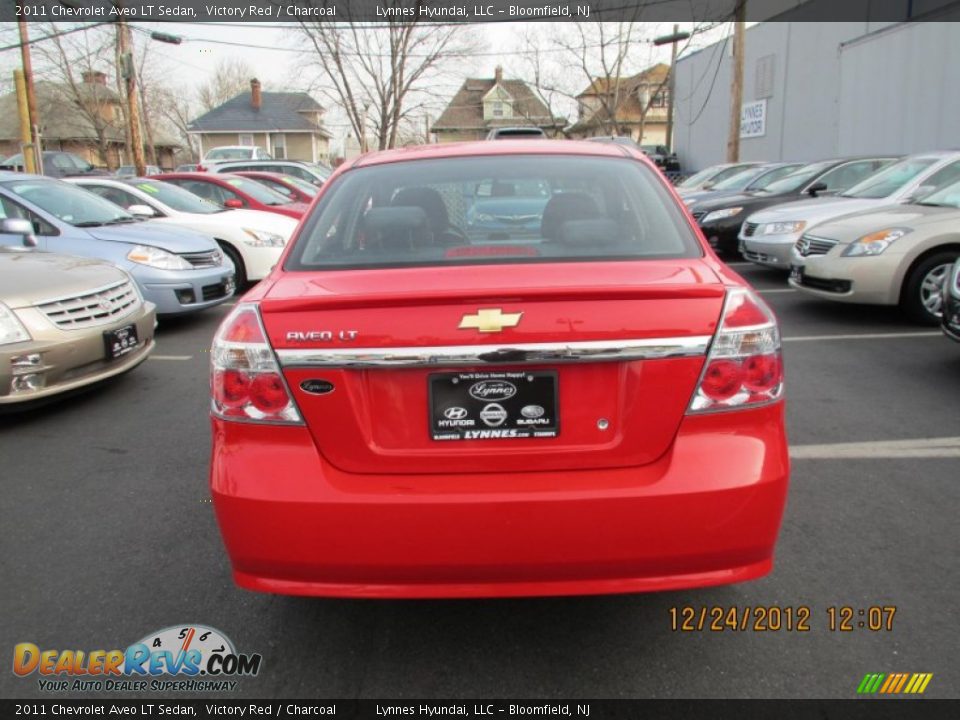 2011 Chevrolet Aveo LT Sedan Victory Red / Charcoal Photo #4