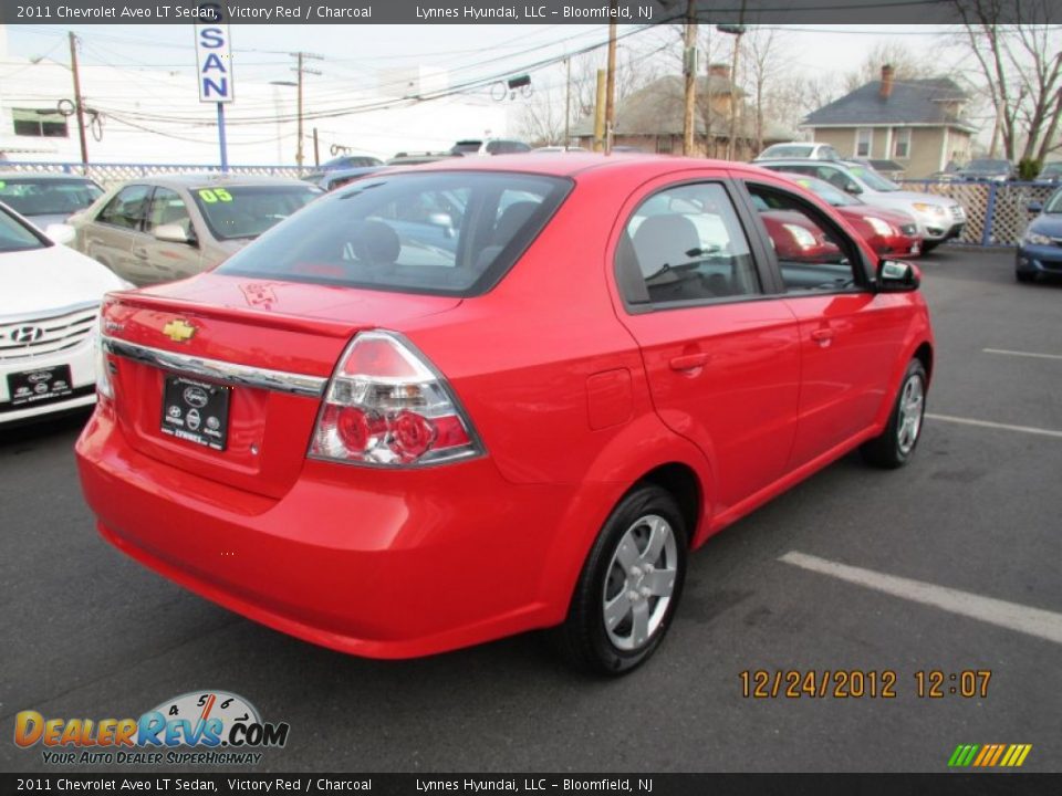 2011 Chevrolet Aveo LT Sedan Victory Red / Charcoal Photo #5