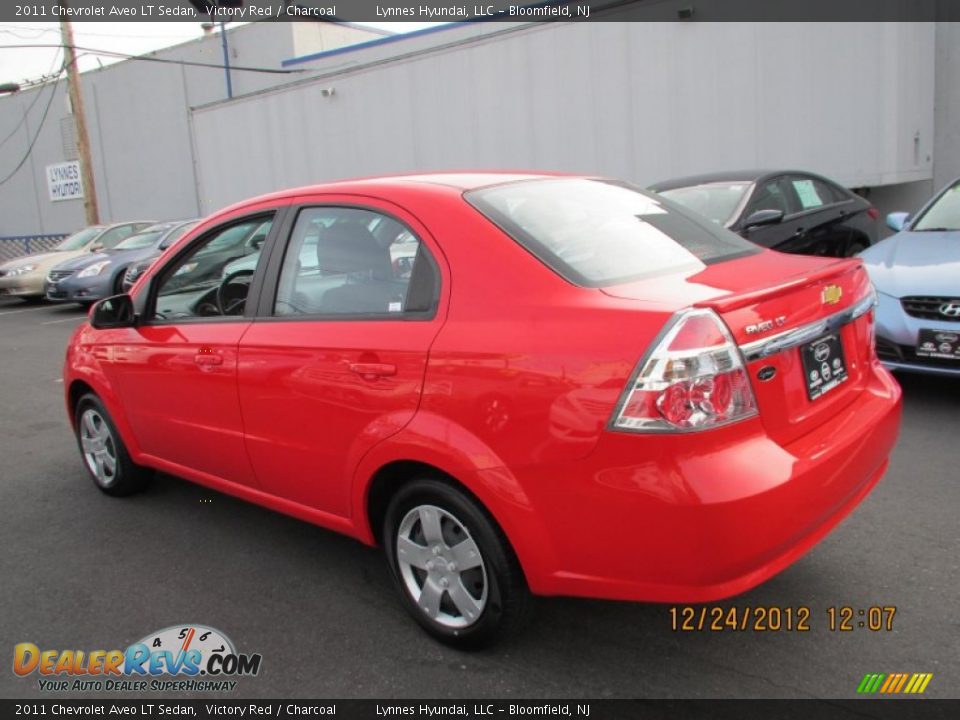 2011 Chevrolet Aveo LT Sedan Victory Red / Charcoal Photo #6