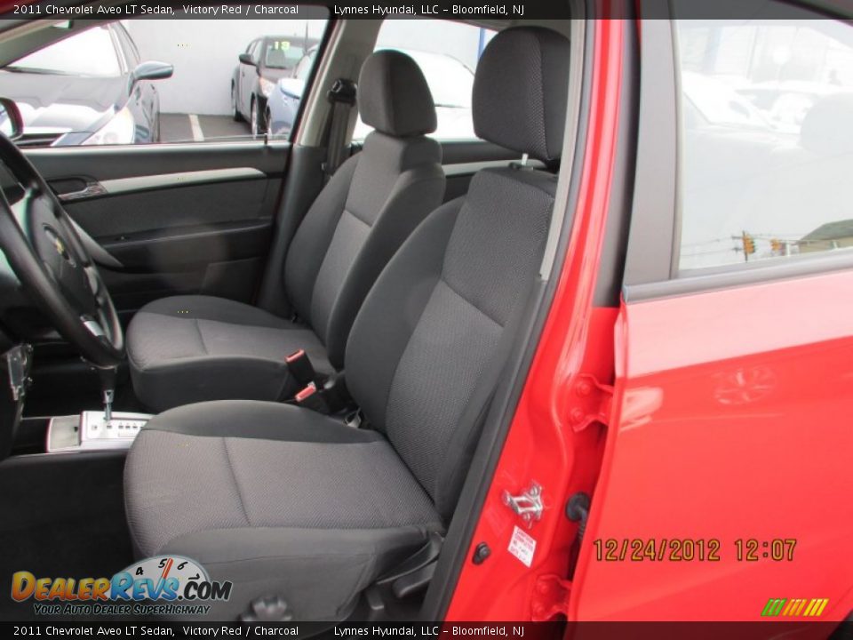 2011 Chevrolet Aveo LT Sedan Victory Red / Charcoal Photo #9