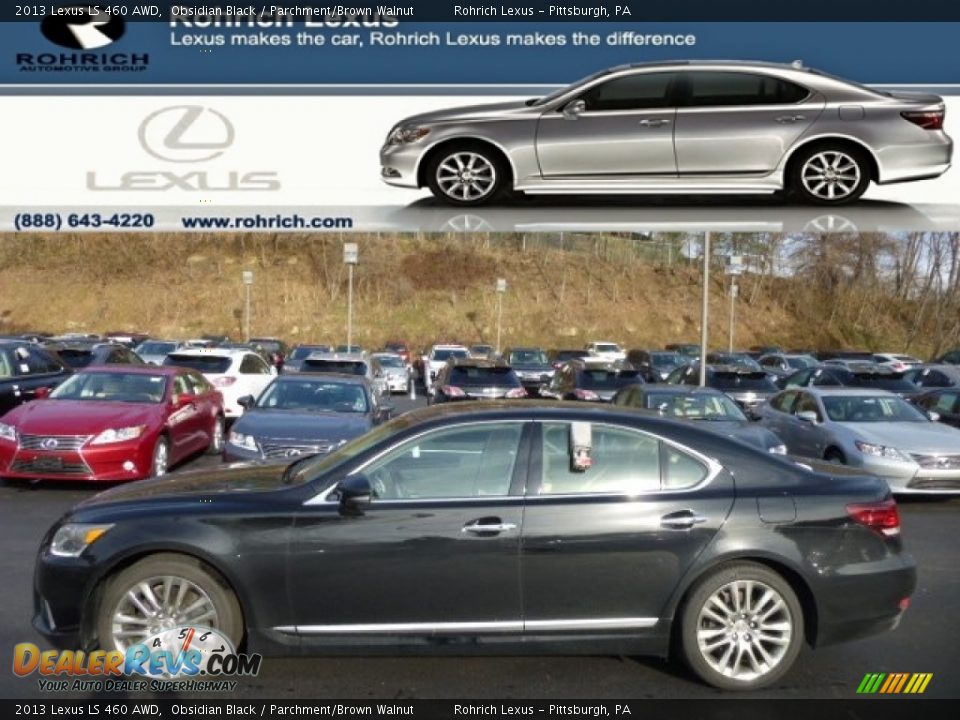 2013 Lexus LS 460 AWD Obsidian Black / Parchment/Brown Walnut Photo #1