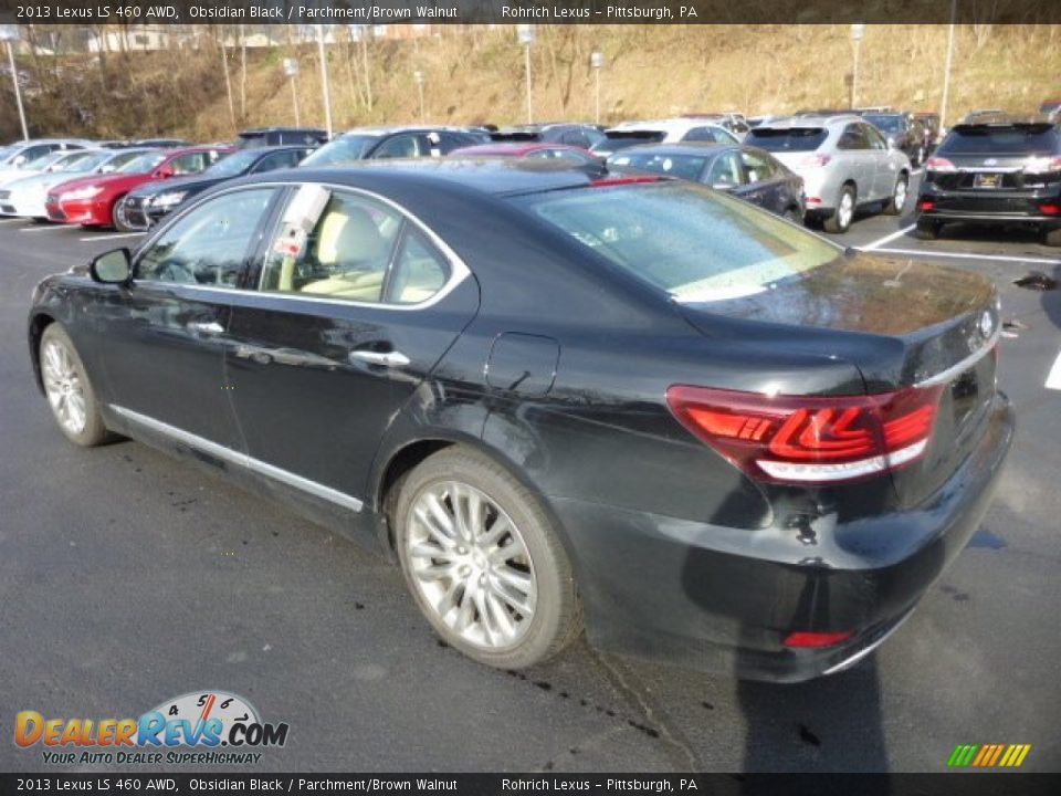 2013 Lexus LS 460 AWD Obsidian Black / Parchment/Brown Walnut Photo #2