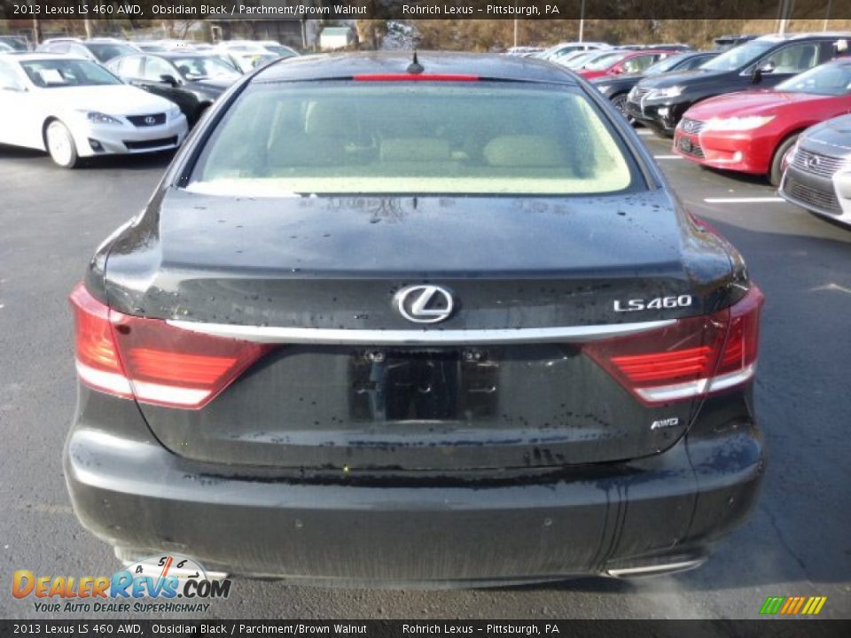 2013 Lexus LS 460 AWD Obsidian Black / Parchment/Brown Walnut Photo #3