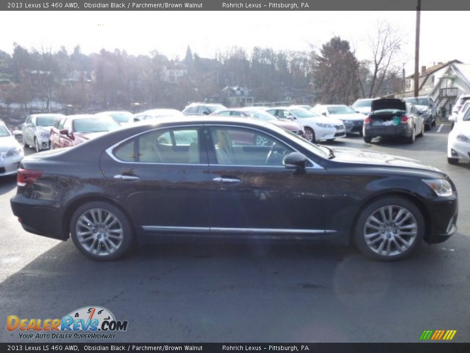 2013 Lexus LS 460 AWD Obsidian Black / Parchment/Brown Walnut Photo #5