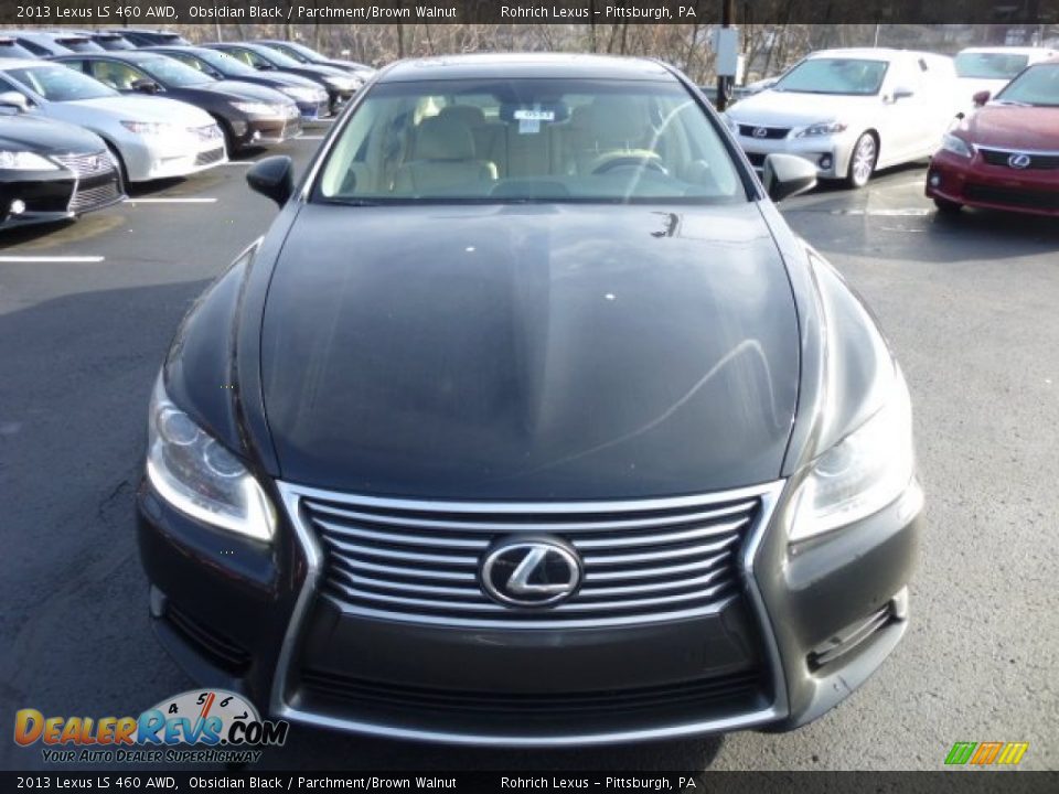 2013 Lexus LS 460 AWD Obsidian Black / Parchment/Brown Walnut Photo #7