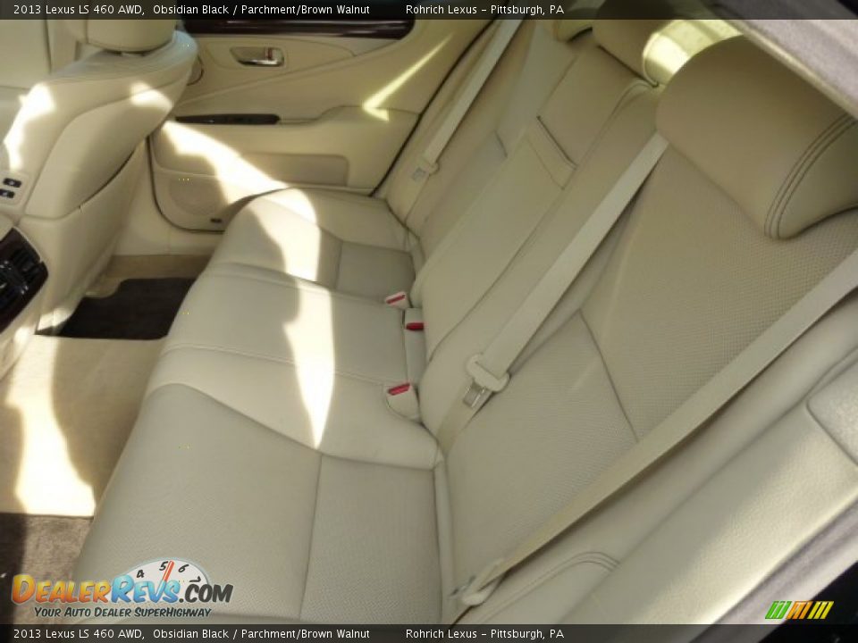 2013 Lexus LS 460 AWD Obsidian Black / Parchment/Brown Walnut Photo #11