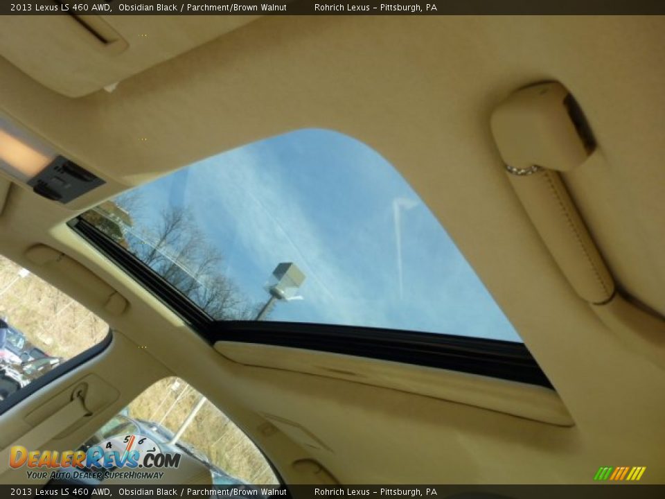 2013 Lexus LS 460 AWD Obsidian Black / Parchment/Brown Walnut Photo #15