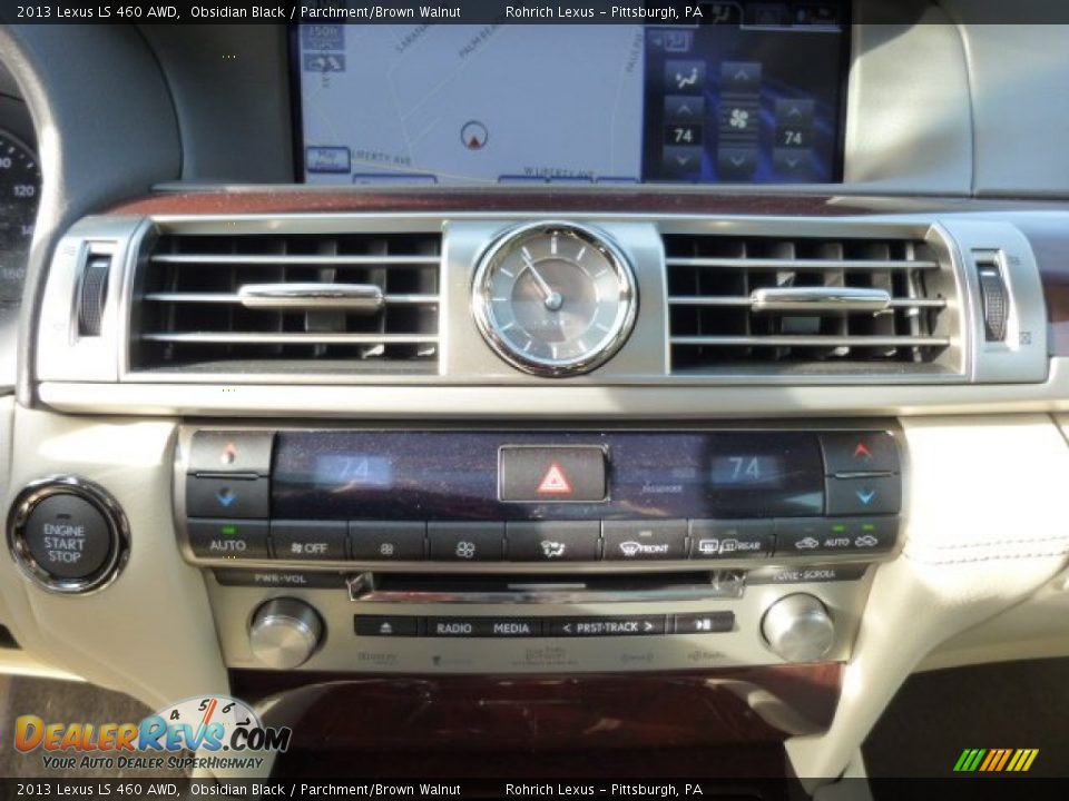 2013 Lexus LS 460 AWD Obsidian Black / Parchment/Brown Walnut Photo #19