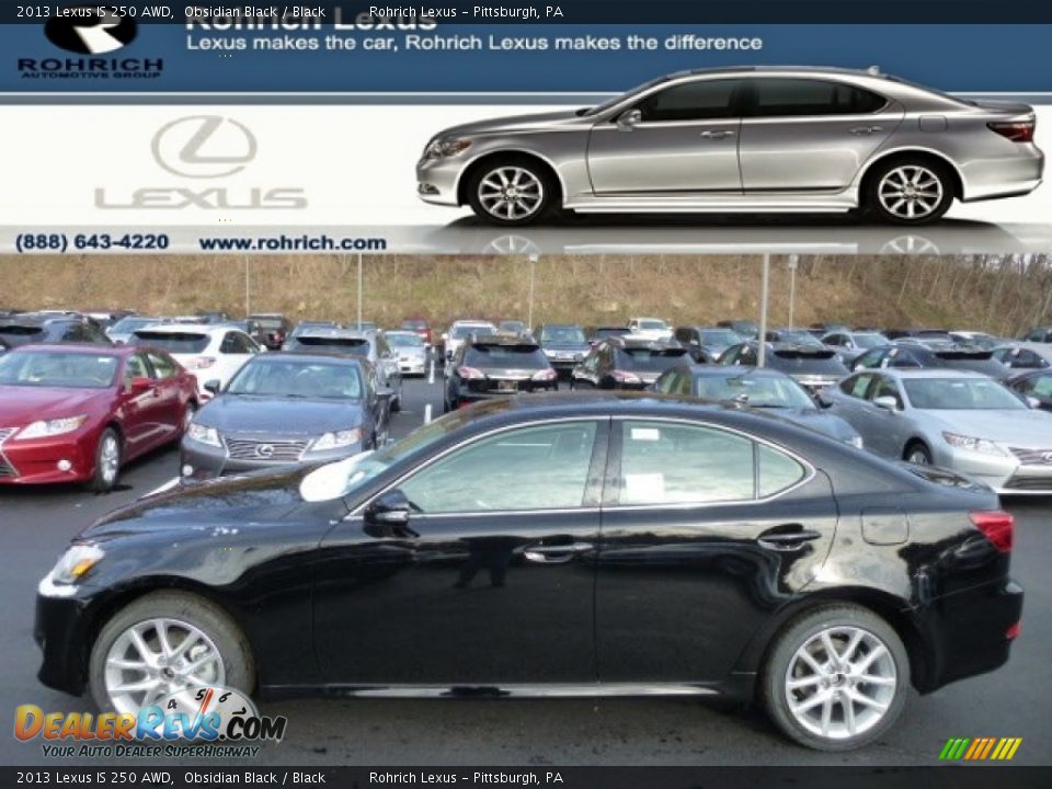 2013 Lexus IS 250 AWD Obsidian Black / Black Photo #1