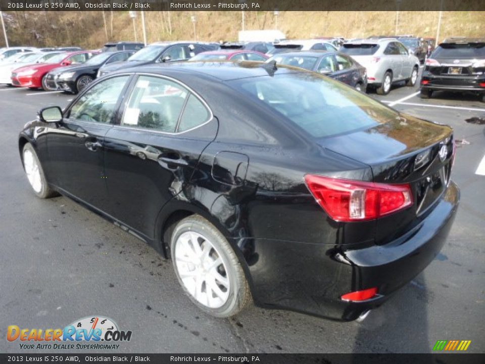 2013 Lexus IS 250 AWD Obsidian Black / Black Photo #2