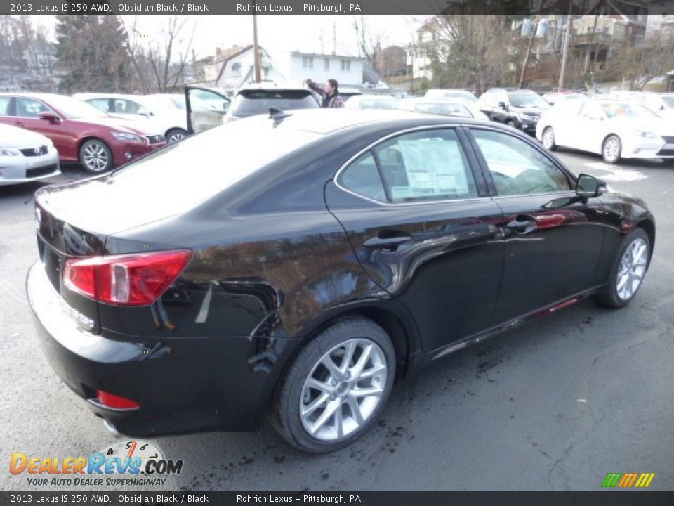 2013 Lexus IS 250 AWD Obsidian Black / Black Photo #4