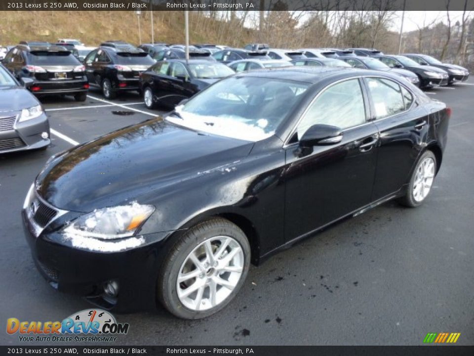 2013 Lexus IS 250 AWD Obsidian Black / Black Photo #8
