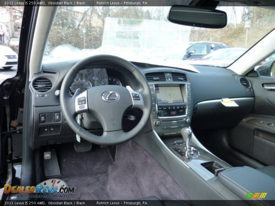 Black Interior - 2013 Lexus IS 250 AWD Photo #12