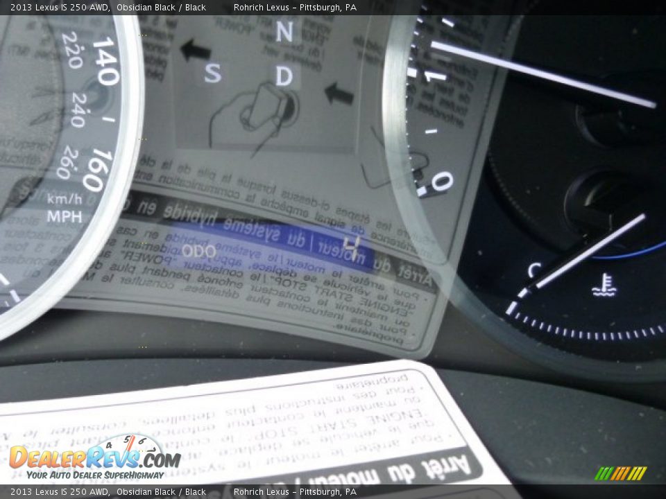 2013 Lexus IS 250 AWD Obsidian Black / Black Photo #20