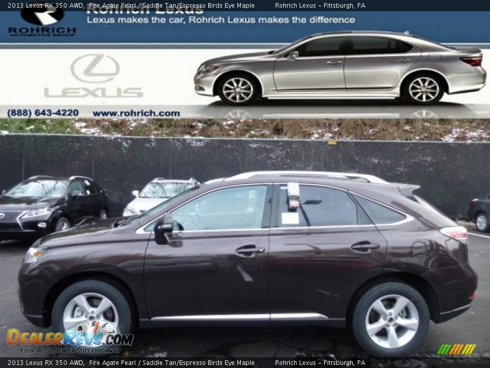 2013 Lexus RX 350 AWD Fire Agate Pearl / Saddle Tan/Espresso Birds Eye Maple Photo #1
