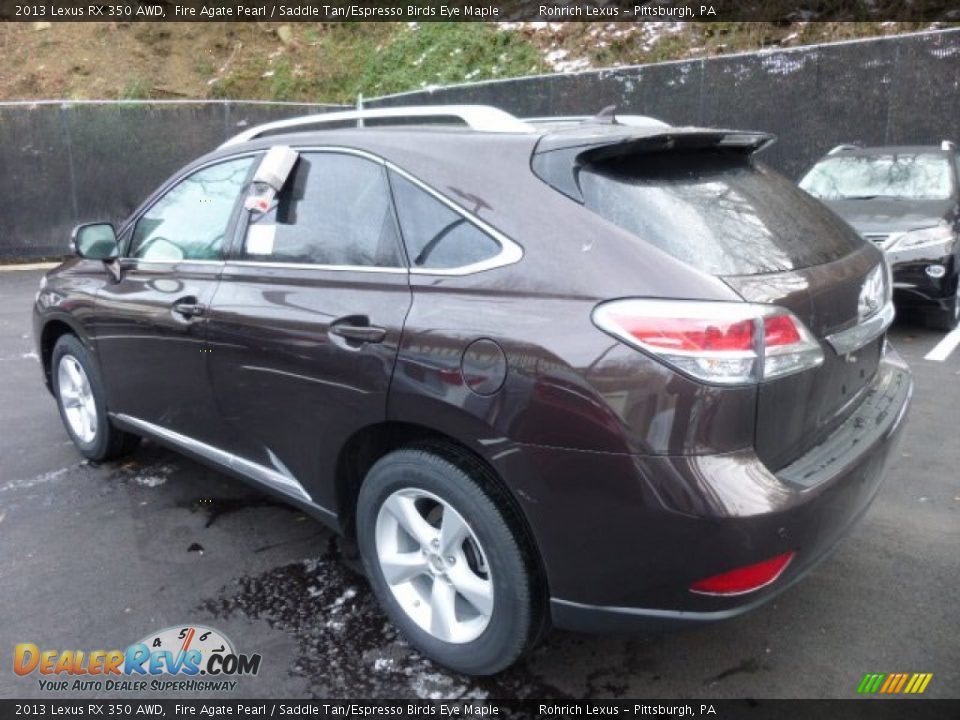2013 Lexus RX 350 AWD Fire Agate Pearl / Saddle Tan/Espresso Birds Eye Maple Photo #2