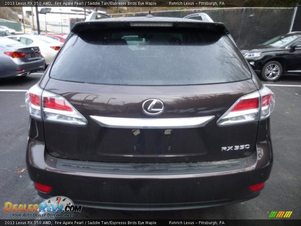 2013 Lexus RX 350 AWD Fire Agate Pearl / Saddle Tan/Espresso Birds Eye Maple Photo #3