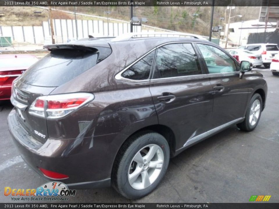 2013 Lexus RX 350 AWD Fire Agate Pearl / Saddle Tan/Espresso Birds Eye Maple Photo #4