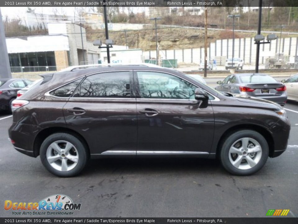 2013 Lexus RX 350 AWD Fire Agate Pearl / Saddle Tan/Espresso Birds Eye Maple Photo #5