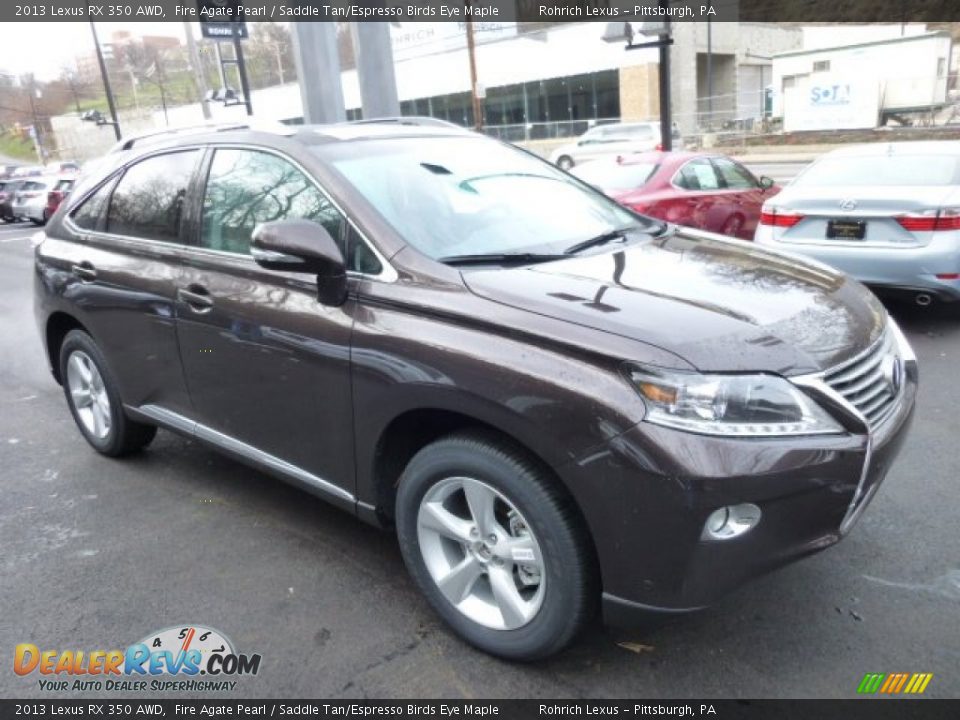 2013 Lexus RX 350 AWD Fire Agate Pearl / Saddle Tan/Espresso Birds Eye Maple Photo #6