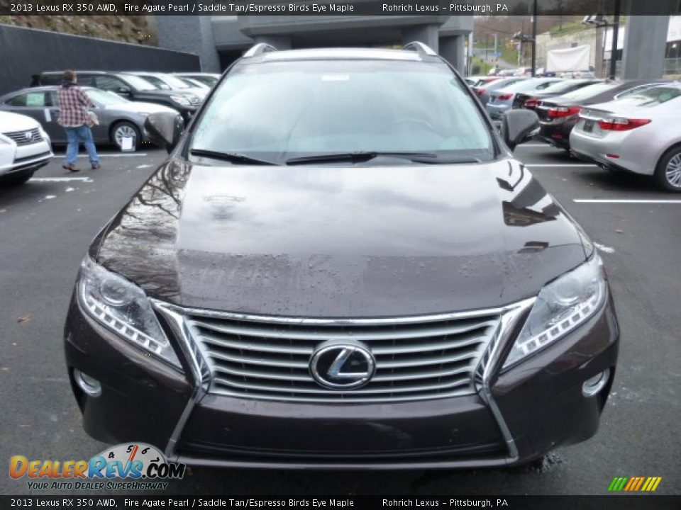 2013 Lexus RX 350 AWD Fire Agate Pearl / Saddle Tan/Espresso Birds Eye Maple Photo #7