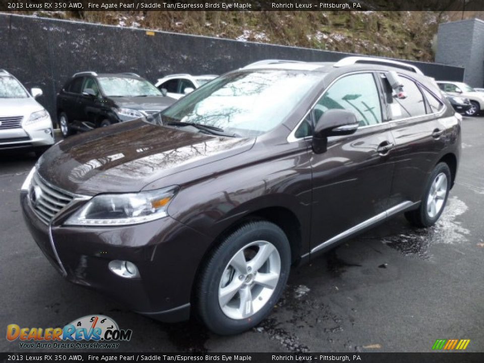 2013 Lexus RX 350 AWD Fire Agate Pearl / Saddle Tan/Espresso Birds Eye Maple Photo #8