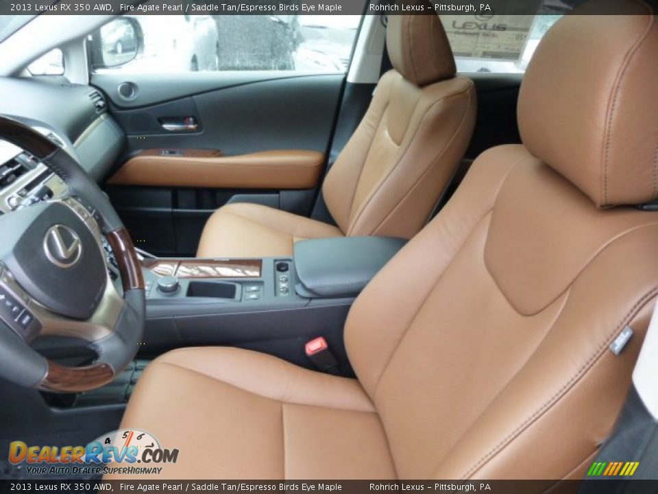 2013 Lexus RX 350 AWD Fire Agate Pearl / Saddle Tan/Espresso Birds Eye Maple Photo #10