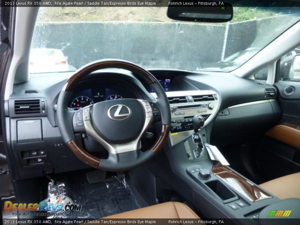 2013 Lexus RX 350 AWD Fire Agate Pearl / Saddle Tan/Espresso Birds Eye Maple Photo #12